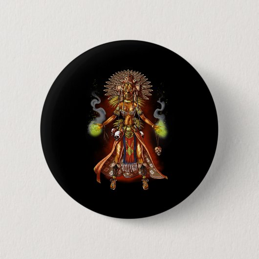 Aztec Mythology God Managua Button (Vorderseite)