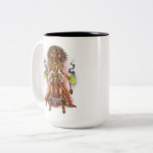 Aztec Mythology God Managua Zweifarbige Tasse (Vorderseite Links)