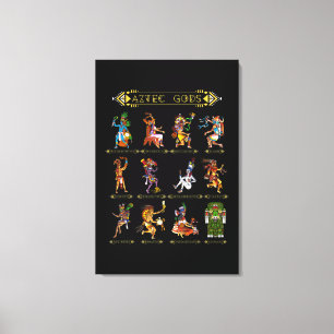 Aztec Mythology Gods Ancient Mayan Civilization Leinwanddruck