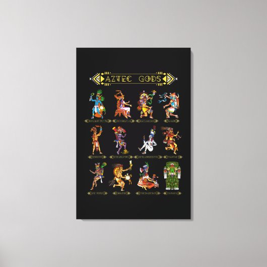 Aztec Mythology Gods Ancient Mayan Civilization Leinwanddruck (Vorderseite)