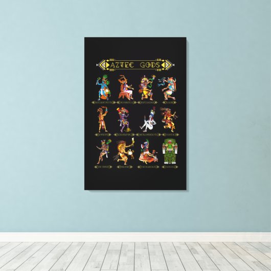 Aztec Mythology Gods Ancient Mayan Civilization Leinwanddruck (Insitu (Holzboden))