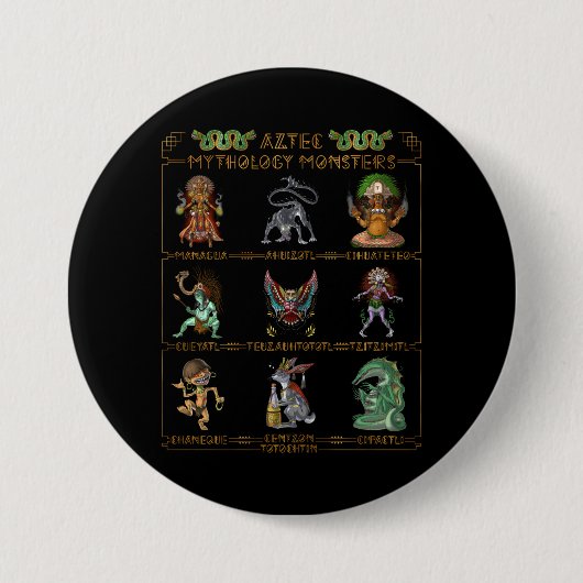 Aztec Mythology Monsters Button (Vorderseite)