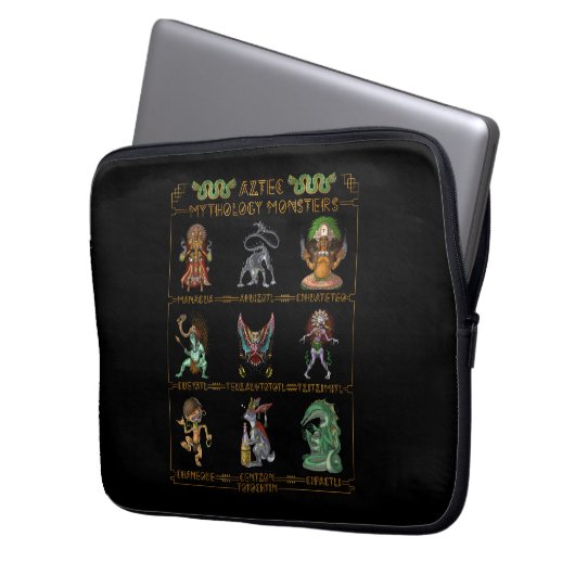Aztec Mythology Monsters Laptopschutzhülle (Vorderseite Links)