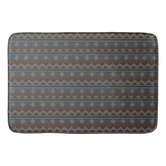 Aztec Native American Geometric Design Bath Mat Badematte (Vorderseite)