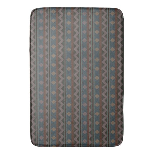Aztec Native American Geometric Design Bath Mat Badematte (Vorderseite Vertikal)