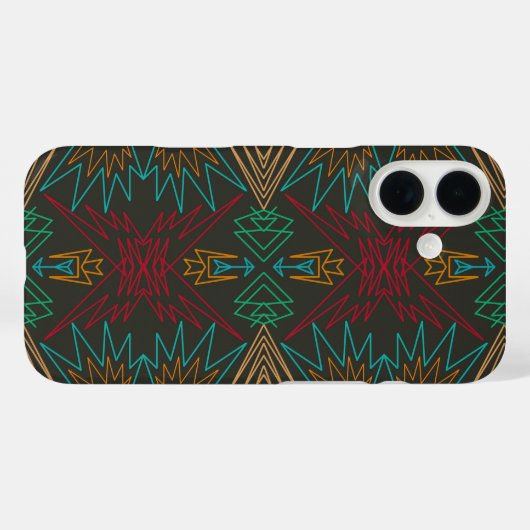 Aztec Native American Geometric Lined Pattern Art Case-Mate iPhone Hülle (Rückseite (Horizontal))