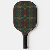 Aztec Native American Geometric Lined Pattern Art Pickleball Schläger (Vorderseite)