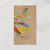 Aztec Nature Muster Tree Business Card Visitenkarte (Rückseite)