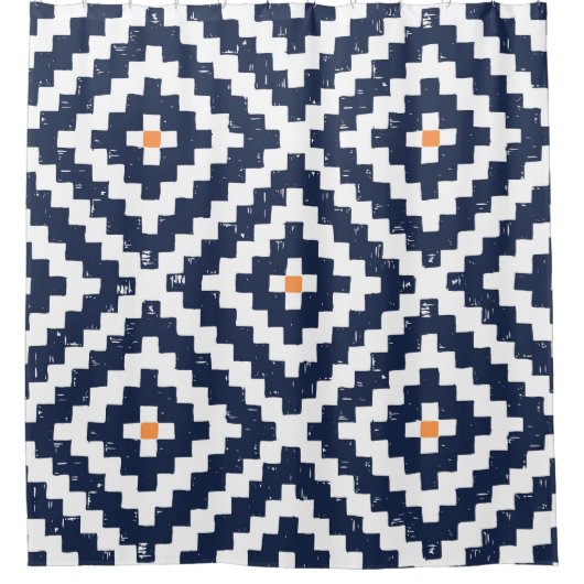 Aztec Navajo Ethnic Seamless Pattern Duschvorhang (Vorderseite)