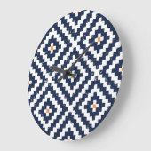 Aztec Navajo Ethnic Seamless Pattern Große Wanduhr (Winkel)