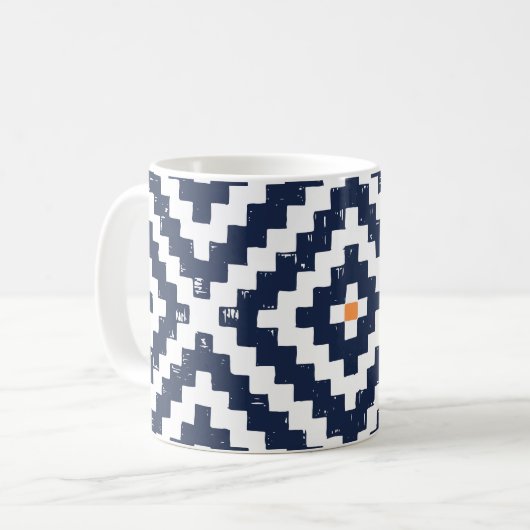 Aztec Navajo Ethnic Seamless Pattern Kaffeetasse (Vorderseite Links)