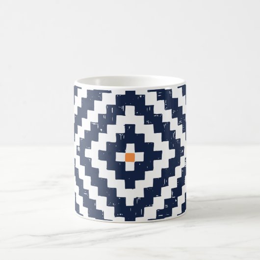 Aztec Navajo Ethnic Seamless Pattern Kaffeetasse (Mittel)