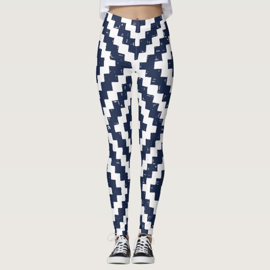 Aztec Navajo Ethnic Seamless Pattern Leggings (Vorderseite)