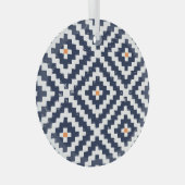 Aztec Navajo Ethnic Seamless Pattern Ornament Aus Glas (Vorderseite Rechts)