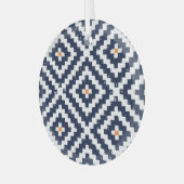 Aztec Navajo Ethnic Seamless Pattern Ornament Aus Glas (Vorderseite links)