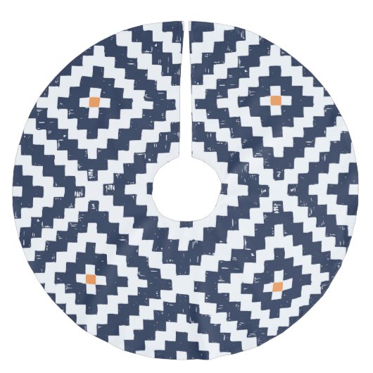 Aztec Navajo Ethnic Seamless Pattern Polyester Weihnachtsbaumdecke (Vorderseite)