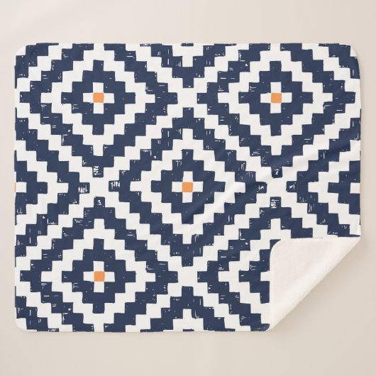 Aztec Navajo Ethnic Seamless Pattern Sherpadecke (Vorderseite (Horizontal))