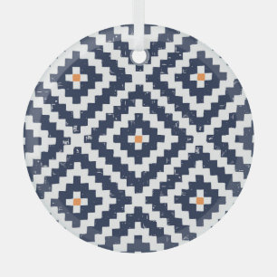 Aztec-Navajo-ethnisches nahtloses Muster Ornament Aus Glas