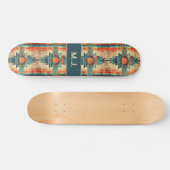 Aztec Navajo Grunge Monogram Skateboard (Horizontal)