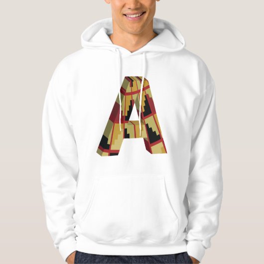 Aztec Navajo Pattern Letter A Hoodie (Vorderseite)