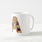 Aztec Navajo Pattern Letter A Kaffeetasse (VorderseiteRechts)