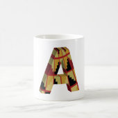 Aztec Navajo Pattern Letter A Kaffeetasse (Mittel)