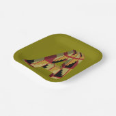 Aztec Navajo Pattern Letter A Pappteller (Gewinkelt)