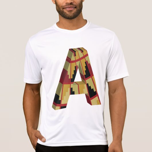 Aztec Navajo Pattern Letter A T-Shirt (Vorderseite)