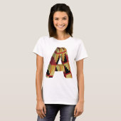 Aztec Navajo Pattern Letter A T-Shirt (Vorne ganz)