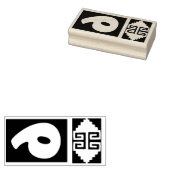 Aztec Number 9 Design-Briefmarke Gummistempel (Stempel)