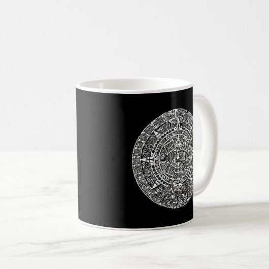 Aztec- oder Maya-Kalender Kaffeetasse (VorderseiteRechts)