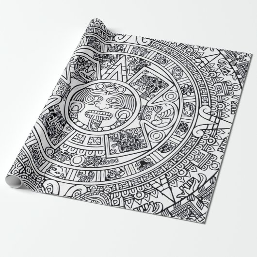 AZTEC oder MEXICA mexican Wrapping Paper Geschenkpapier (Ungerollt)
