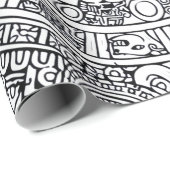 AZTEC oder MEXICA mexican Wrapping Paper Geschenkpapier (Rolleneckpunkt)