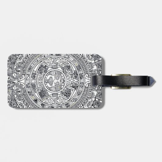 AZTEC ODER MEXIKA mexican Gepäckanhänger (Rückseite horizontal)