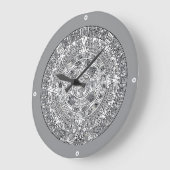 AZTEC ODER MEXIKA mexican Große Wanduhr (Winkel)