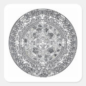 AZTEC ODER MEXIKA mexican Quadratischer Aufkleber (Vorderseite)