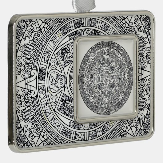 AZTEC ODER MEXIKA mexican Rahmen-Ornament Silber (Rechts)