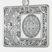 AZTEC ODER MEXIKA mexican Rahmen-Ornament Silber (Links)