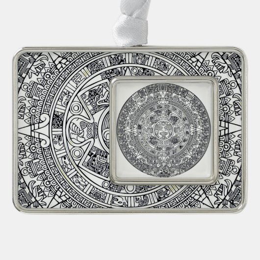 AZTEC ODER MEXIKA mexican Rahmen-Ornament Silber (Vorderseite)
