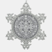 AZTEC ODER MEXIKA mexican Schneeflocken Zinn-Ornament (Vorderseite)