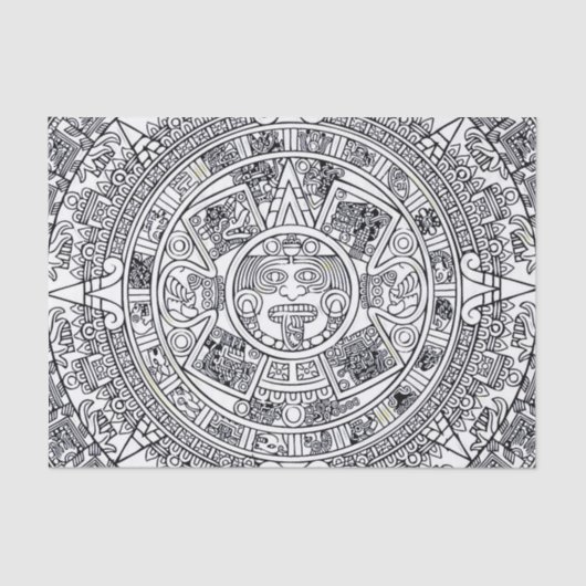 AZTEC ODER MEXIKA mexican Seidenpapier (Vorderseite)