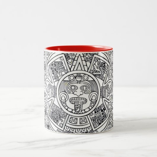 AZTEC ODER MEXIKA mexikanische Zwei-Tonen-Kaffee-T Zweifarbige Tasse (Mittel)