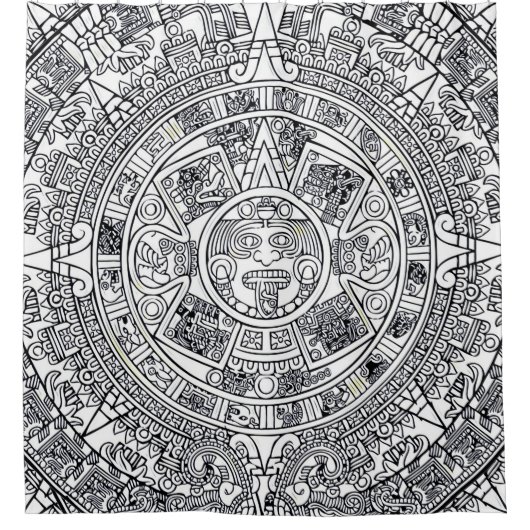 AZTEC ODER MEXIKA-MISCHER Duschvorhang (Vorderseite)