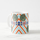 Aztec Orange Stripe Tasse (Vorderseite Links)