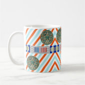 Aztec Orange Stripe Tasse (Links)