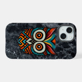 Aztec Owl iPhone 15 Hülle (Rückseite (Horizontal))