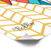 Aztec Owl Tribal Bird Gemusterte fette Illustratio Poster (Ecke)