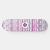 Aztec Pattern benutzerdefinierte Monogramm-Skatebo Skateboard (Horizontal)