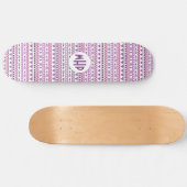 Aztec Pattern benutzerdefinierte Monogramm-Skatebo Skateboard (Horizontal)