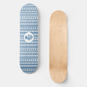 Aztec Pattern benutzerdefinierte Monogramm-Skatebo Skateboard (Vorderseite)